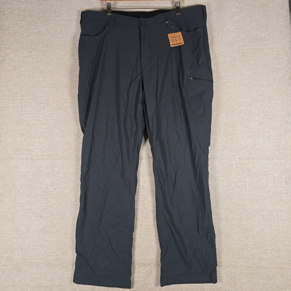 Eddie Bauer Rainier Lined Pants Storm Gray 20W Straight Leg Fleece Hiking 2811